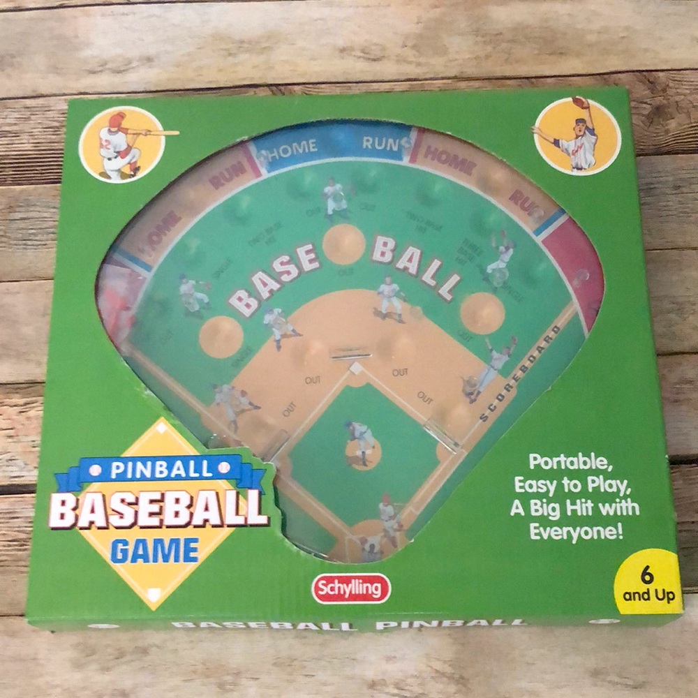 New Baseball Pinball Game By Schylling | For Ages 6+
